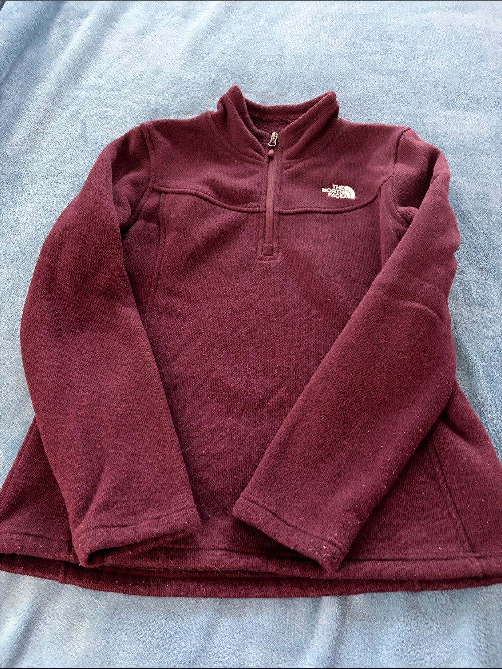 The North Face Maroon Half-Zip Fleece Pullover